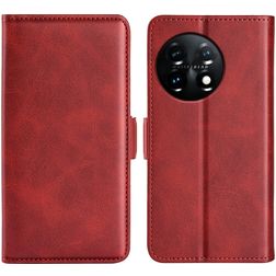 Mobigear Slim Magnet OnePlus 11 Hoesje Bookcase Portemonnee - Rood