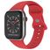 Mobigear Sport Dual Siliconen Apple Watch Bandje Druksluiting - 49/46/45/44 mm - Donkerrood