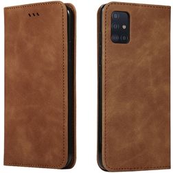 Mobigear Retro Slim Samsung Galaxy A71 Hoesje Bookcase Portemonnee - Bruin
