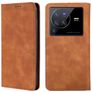 Mobigear Retro Slim Vivo X80 Pro Hoesje Bookcase Portemonnee - Cognac