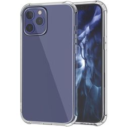 Mobigear Cushion Doorzichtig iPhone 12 Pro Max Hoesje Flexibel TPU Backcover Shockproof - Transparant