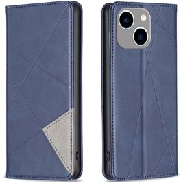 Mobigear Rhombus Slim iPhone 15 Plus Hoesje Bookcase - Blauw