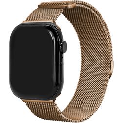 Mobilize RVS Milanese Apple Watch Bandje Magneetsluiting - 49/46/45/44 mm - Roségoud
