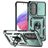Mobigear Armor Ring Cam Slide Samsung Galaxy A54 Hoesje Hardcase Backcover Shockproof met Ringhouder en Camera Slider - Groen