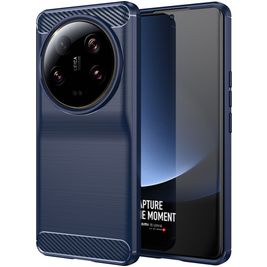 Mobigear Brushed Slim Xiaomi 13 Ultra Hoesje Flexibel TPU Backcover - Marineblauw