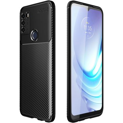 Mobigear Racing Motorola Moto G50 Hoesje Flexibel TPU Backcover - Zwart
