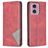 Mobigear Rhombus Slim Motorola Moto E14 Hoesje Bookcase - Rood