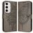 Mobigear Butterfly Samsung Galaxy S24 FE Hoesje Bookcase Portemonnee - Grijs