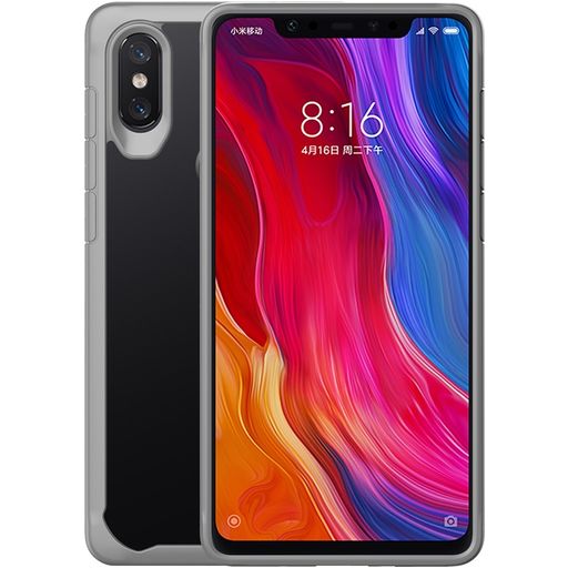Mobigear Crystal Xiaomi Mi 8 SE Hoesje Hardcase Backcover - Transparant / Grijs
