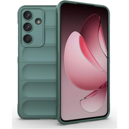 Mobigear Bumpy Samsung Galaxy S25 FE Hoesje Flexibel TPU Backcover - Groen