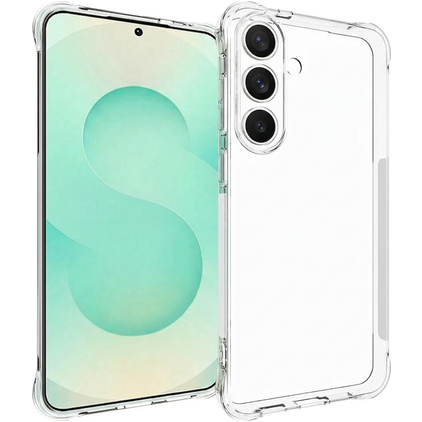 Mobigear Cushion Doorzichtig Samsung Galaxy S25 FE Hoesje Flexibel TPU Backcover - Transparant