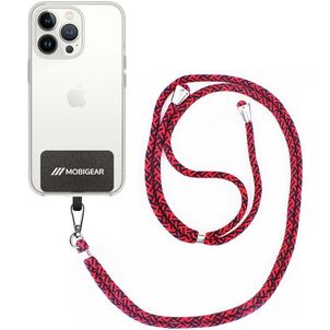 Mobigear Lanyard Universeel Telefoonkoord Verstelbaar - Rood / Zwart