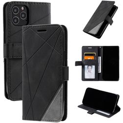 Mobigear Rhombus iPhone 12 Hoesje Bookcase Portemonnee - Zwart