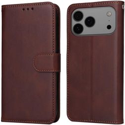 Mobigear Wallet iPhone 17 Pro Max Hoesje Bookcase Portemonnee - Bruin