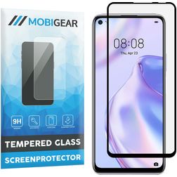 Mobigear Premium Huawei P40 Lite 5G Glazen Screenprotector - Case Friendly - Zwart