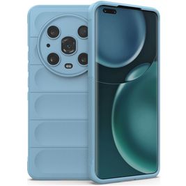 Mobigear Bumpy HONOR Magic 4 Pro Hoesje Flexibel TPU Backcover - Blauw