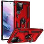 Mobigear Armor Ring Samsung Galaxy S22 Ultra Hoesje Hardcase Backcover Shockproof met Ringhouder - Rood