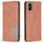 Mobigear Rhombus slim Samsung Galaxy A05 Hoesje Bookcase - Bruin