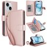 Mobigear Wallet iPhone 15 Plus Hoesje Bookcase Portemonnee - Roségoud