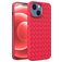 Mobigear Woven iPhone 14 Plus Hoesje Flexibel TPU Backcover - Rood