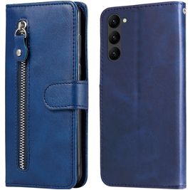 Mobigear Zipper Samsung Galaxy S23 Hoesje Bookcase Portemonnee - Blauw Mobigear Zipper Samsung Galaxy S23 Hoesje Bookcase Portemonnee - Blauw