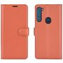 Mobigear Classic Motorola One Fusion Plus Hoesje Bookcase Portemonnee - Cognac
