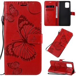 Mobigear Butterfly Samsung Galaxy S10 Lite Hoesje Bookcase Portemonnee - Rood