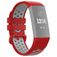Mobigear Sport Plus Buckle Siliconen Fitbit Charge 4 Bandje Gespsluiting - Rood / Grijs