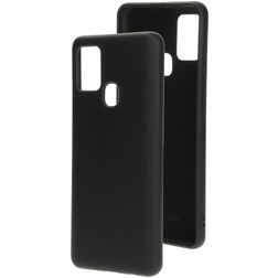 Mobiparts Samsung Galaxy A21s Siliconen Hoesje Backcover - Zwart