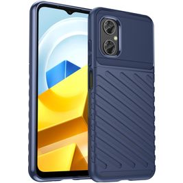 Mobigear Groove POCO M5 Hoesje Flexibel TPU Backcover - Blauw