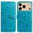 Mobigear Flowers iPhone 17 Pro Hoesje Bookcase Portemonnee - Blauw