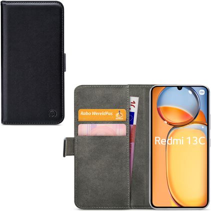 Mobilize Classic Gelly Wallet Xiaomi Redmi 13C Hoesje Bookcase Portemonnee - Zwart