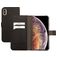 Mobiparts Saffiano Wallet iPhone XS Max Hoesje Bookcase Portemonnee - Zwart