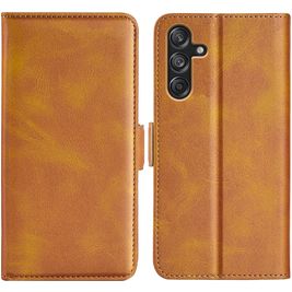 Mobigear Slim Magnet Samsung Galaxy M55 Hoesje Bookcase Portemonnee - Cognac
