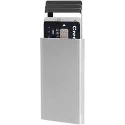 Mobiparts Cardprotector Aluminium Pasjeshouder - 6 Pasjes - MagSafe Compatible - Zilver