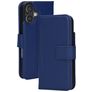 Mobiparts Wallet iPhone 17 Hoesje Echt Leer Bookcase Portemonnee - Blauw