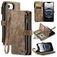 CaseMe C30 iPhone 16e Hoesje Bookcase Portemonnee - Bruin