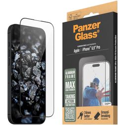 PanzerGlass Ultra-Wide Fit iPhone 16 Pro Max Glazen Screenprotector - Case Friendly + Installatieframe