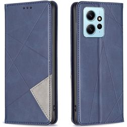 Mobigear Rhombus Slim Xiaomi Redmi Note 12 Hoesje Bookcase - Blauw