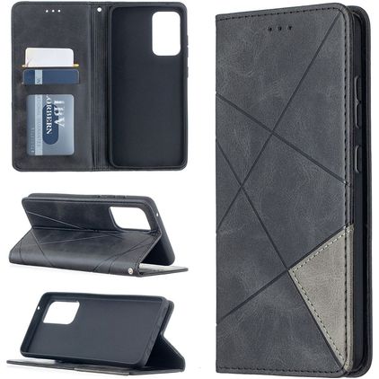 Mobigear Rhombus Slim Samsung Galaxy A52s 5G Hoesje Bookcase - Zwart