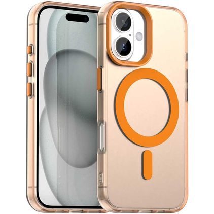 Mobigear Shockproof iPhone 18 MagSafe Hoesje Hardcase Backcover - Oranje