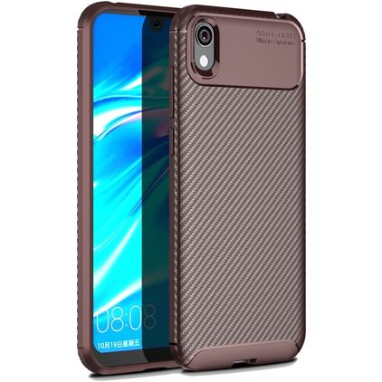 Mobigear Racing HONOR 8S Hoesje Flexibel TPU Backcover - Bruin