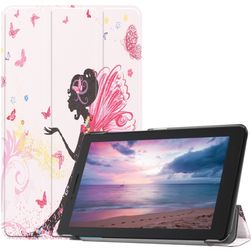 Mobigear Tri-Fold Lenovo Tab E8 Hoes Bookcase - Vlinder Fee