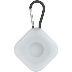 Mobigear Square Key Apple AirTag Hoesje Flexibel Siliconen Sleutelhanger - Transparant