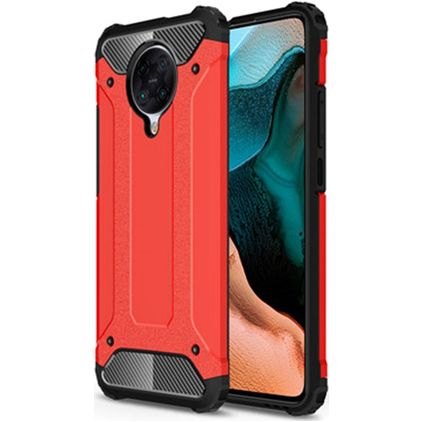 Mobigear Outdoor POCO F2 Pro Hoesje Hardcase Backcover Shockproof - Rood