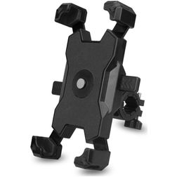 Mobigear PushHold Telefoonhouder fiets Stuurbevestiging Klem Universeel - Zwart