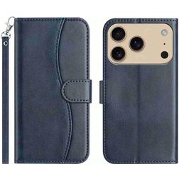 Mobigear S Line iPhone 17 Pro Max Hoesje Bookcase Portemonnee - Marineblauw