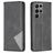 Mobigear Rhombus Slim Samsung Galaxy S23 Ultra Hoesje Bookcase - Zwart