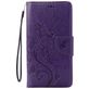 Mobigear Flowers iPhone SE (2020) Hoesje Bookcase Portemonnee - Paars