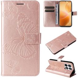 Mobigear Butterfly Xiaomi 14T Pro Hoesje Bookcase Portemonnee - Roségoud